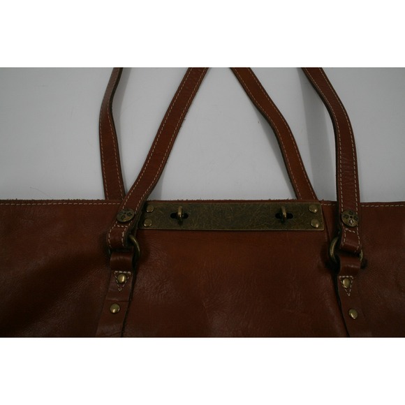 Patricia Nash Leather Tote Bag Studded Accents Shoulder Bag Large - Picture 3 of 15